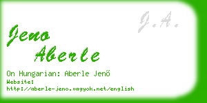 jeno aberle business card